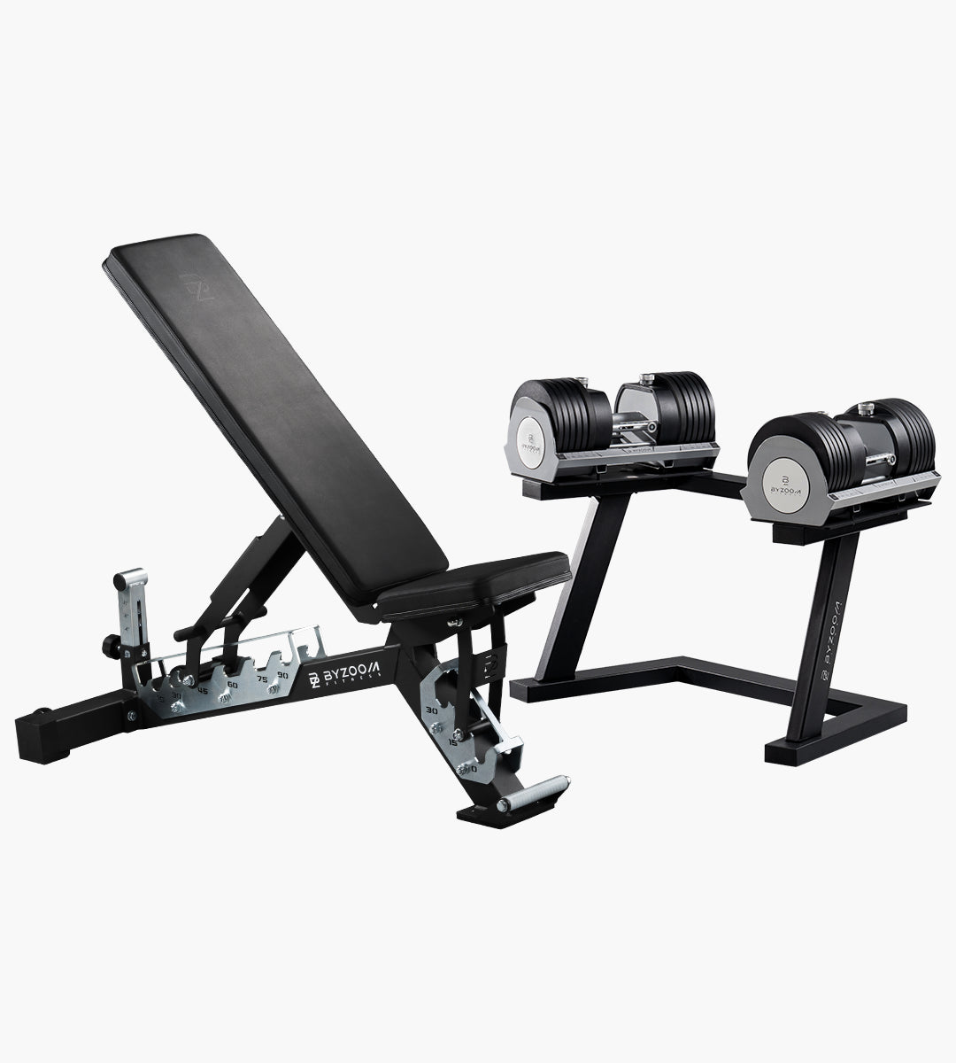 (Pre-order) Power series 46kg adjustable dumbbell 2pcs+ Dumbbell Stand +Adjustable Decline Bench