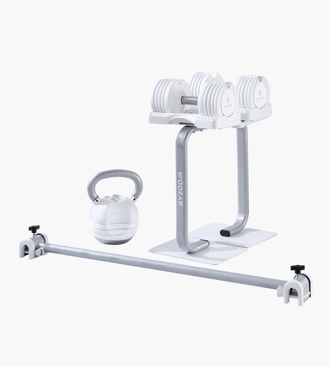 Pure Series 11.3KG 25LB Dumbbells Bundle white ByzoomFitnessGlobal