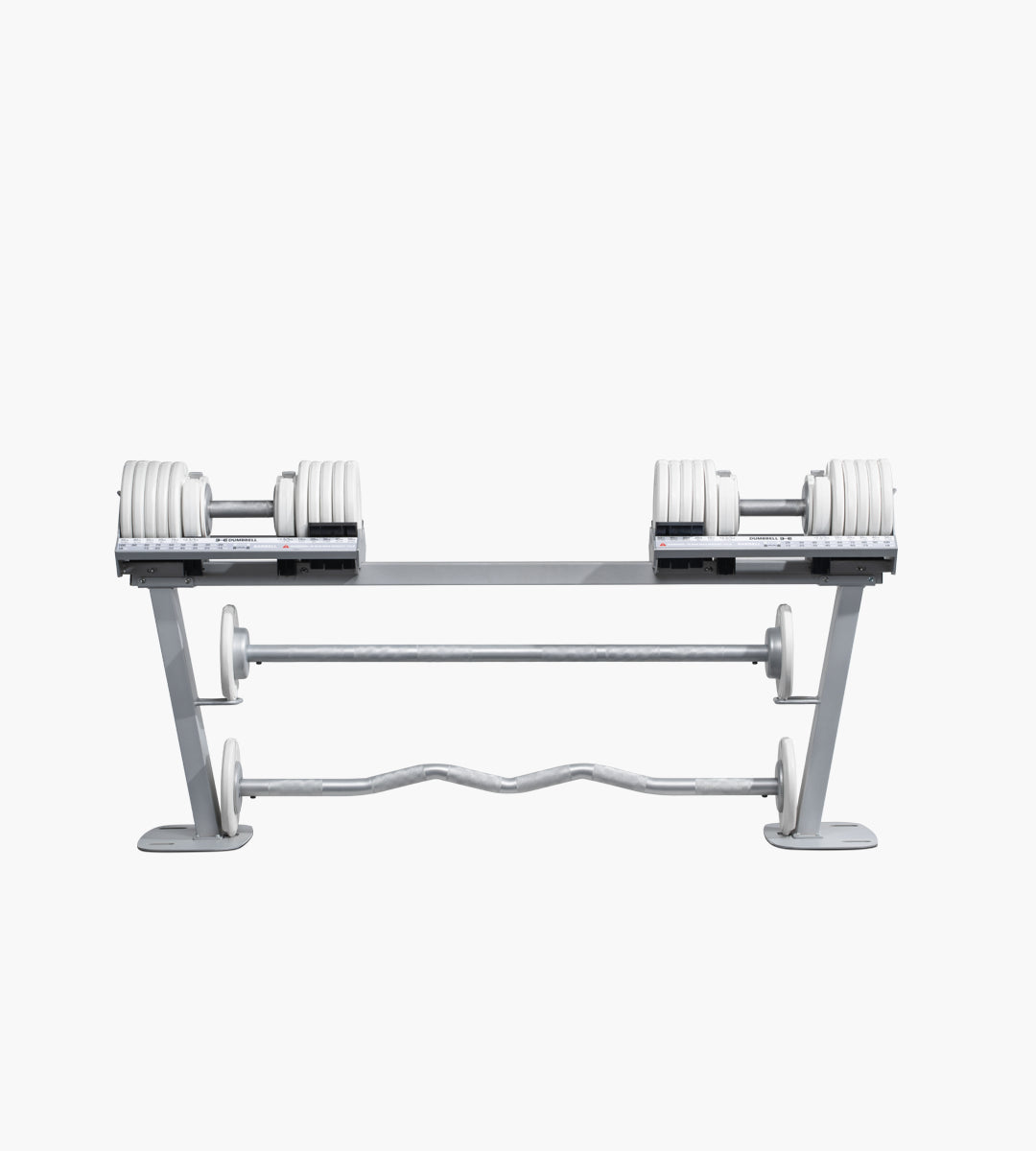 Max 45.3KG(100LB) Dumbbell to Barbell Converter (White)