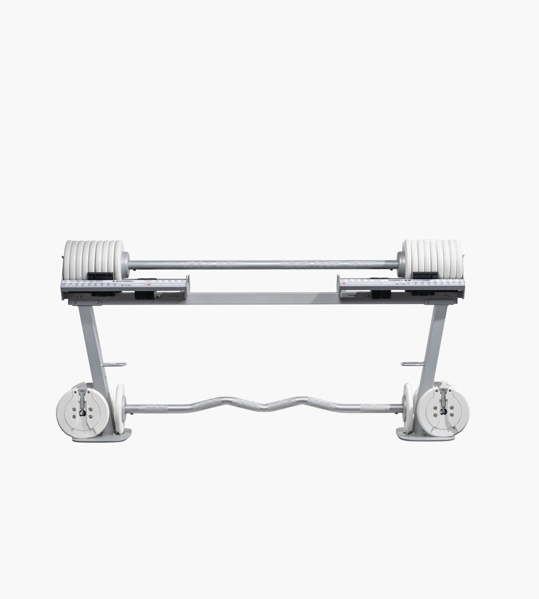 Max 45.3KG(100LB) Dumbbell to Barbell Converter (White)