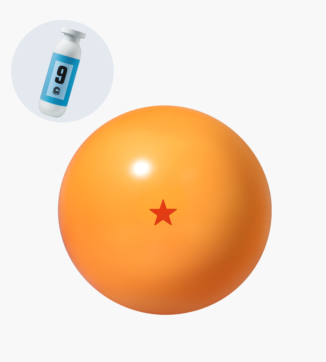 七龍珠Z 萬能膠囊按摩滾筒 +75cm健身球 (1星龍珠)
