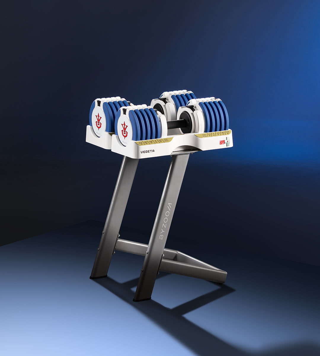 七龍珠Z 25kg 15段重量 可調式啞鈴 (達爾款) +Pure Series 25kg 啞鈴專用架(白)