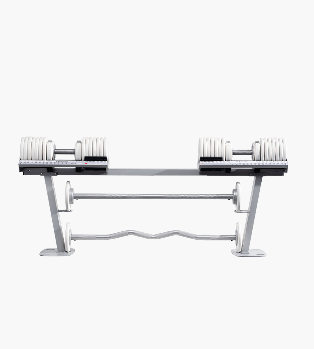 Pure Series Max 63.5kg(140LB)可調式槓鈴轉換架 for 34kg(75lb)可調式啞鈴(白)