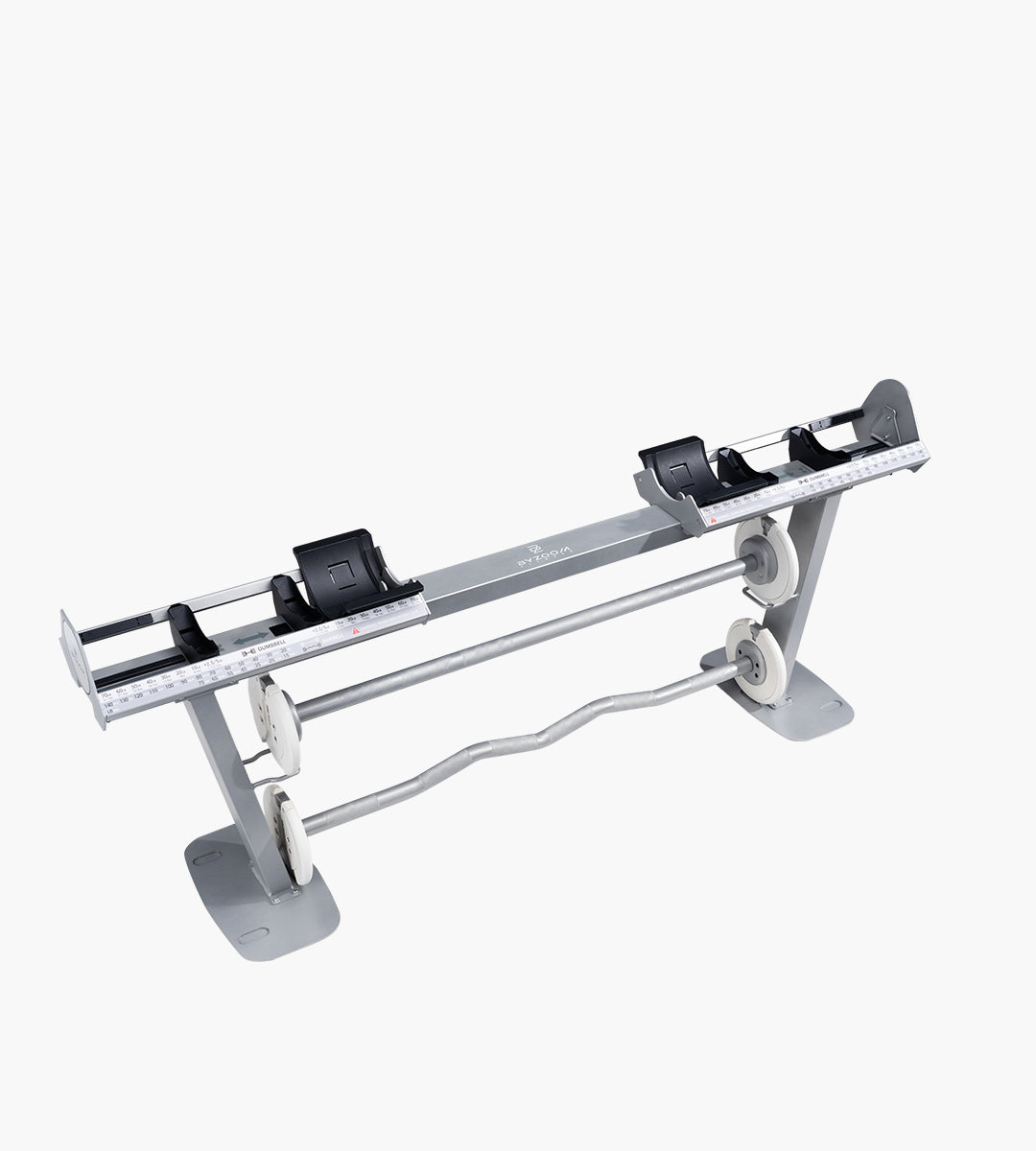 Pure Series Max 63.5kg(140LB)可調式槓鈴轉換架 for 34kg(75lb)可調式啞鈴(白)