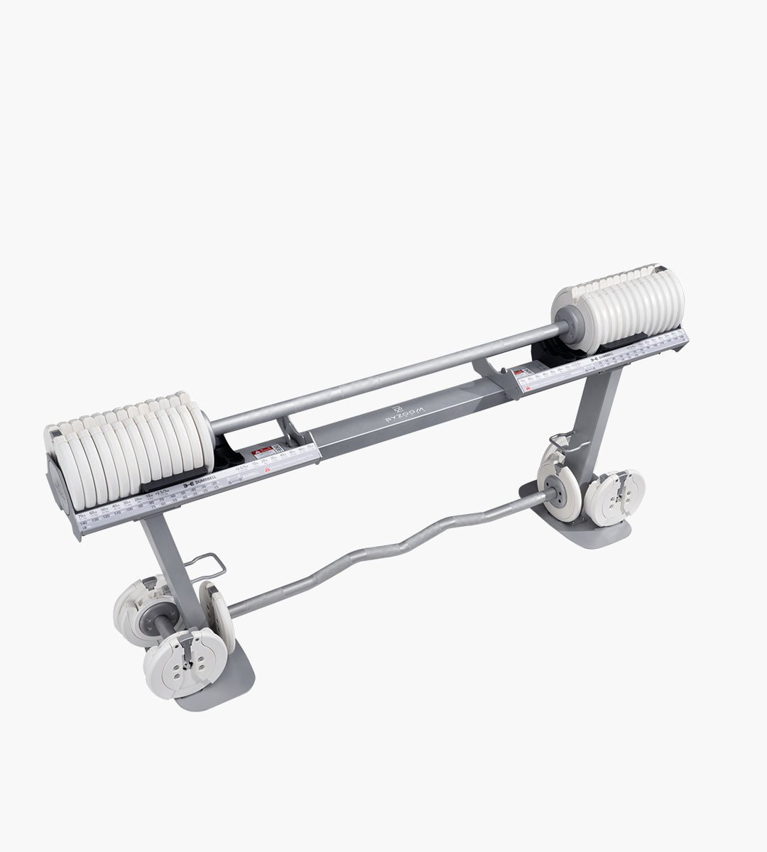 Pure Series Max 63.5kg(140LB)可調式槓鈴轉換架 for 34kg(75lb)可調式啞鈴(白)